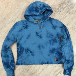 RARE Aviator Nation Blue Tie Dye Hoodie XS